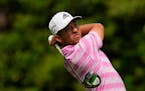 Xander Schauffele during the third round of the Masters