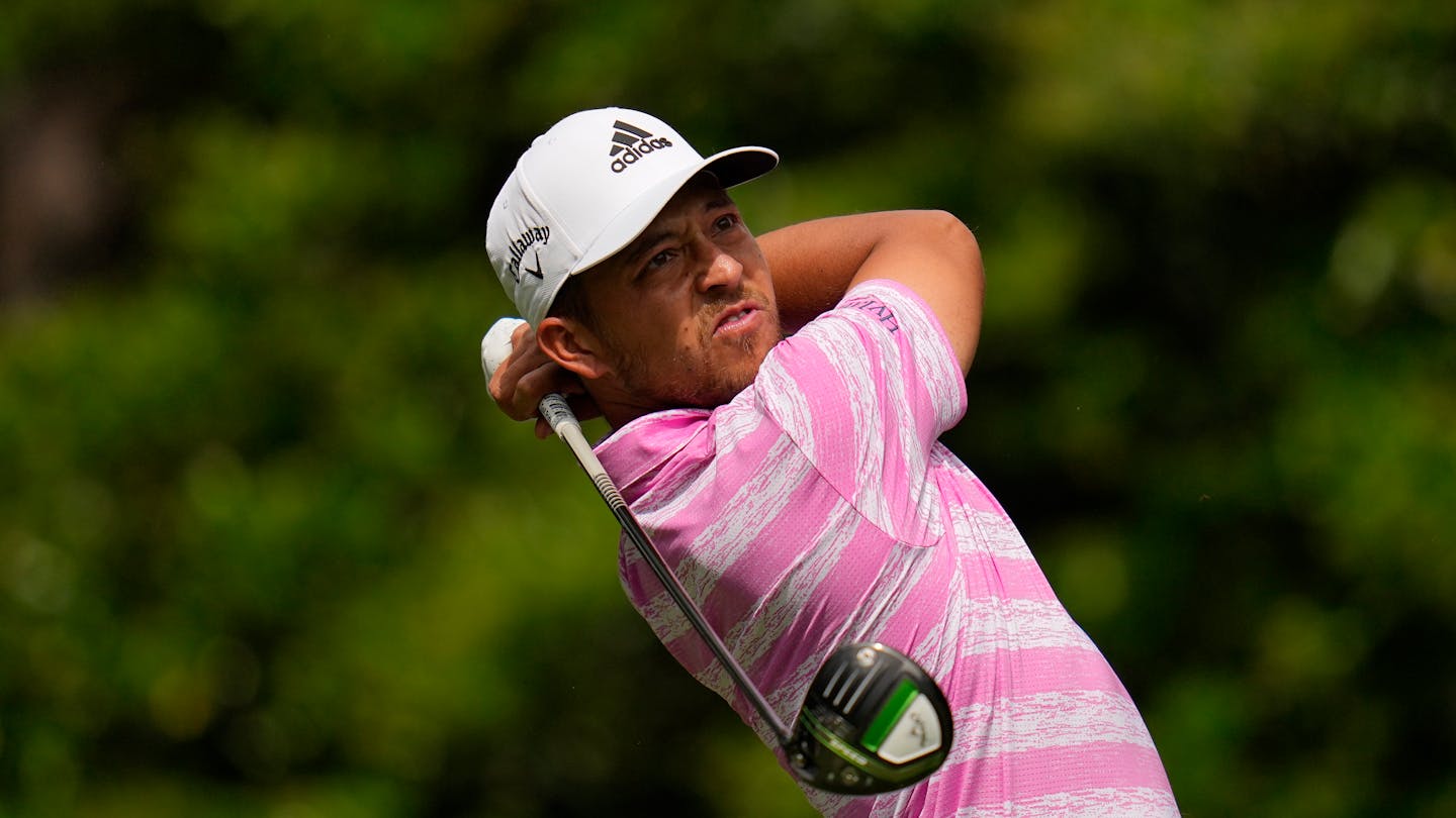 Xander Schauffele during the third round of the Masters