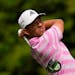 Xander Schauffele during the third round of the Masters