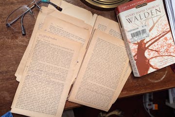 Richard Terrill’s copy of “Walden” is falling to pieces, but he will not replace it.
