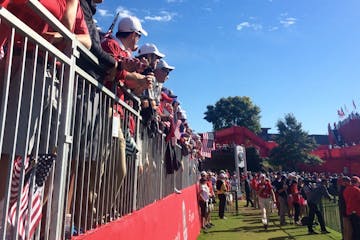 Party on the first tee at Hazeltine: 'You're gonna whip his ..."