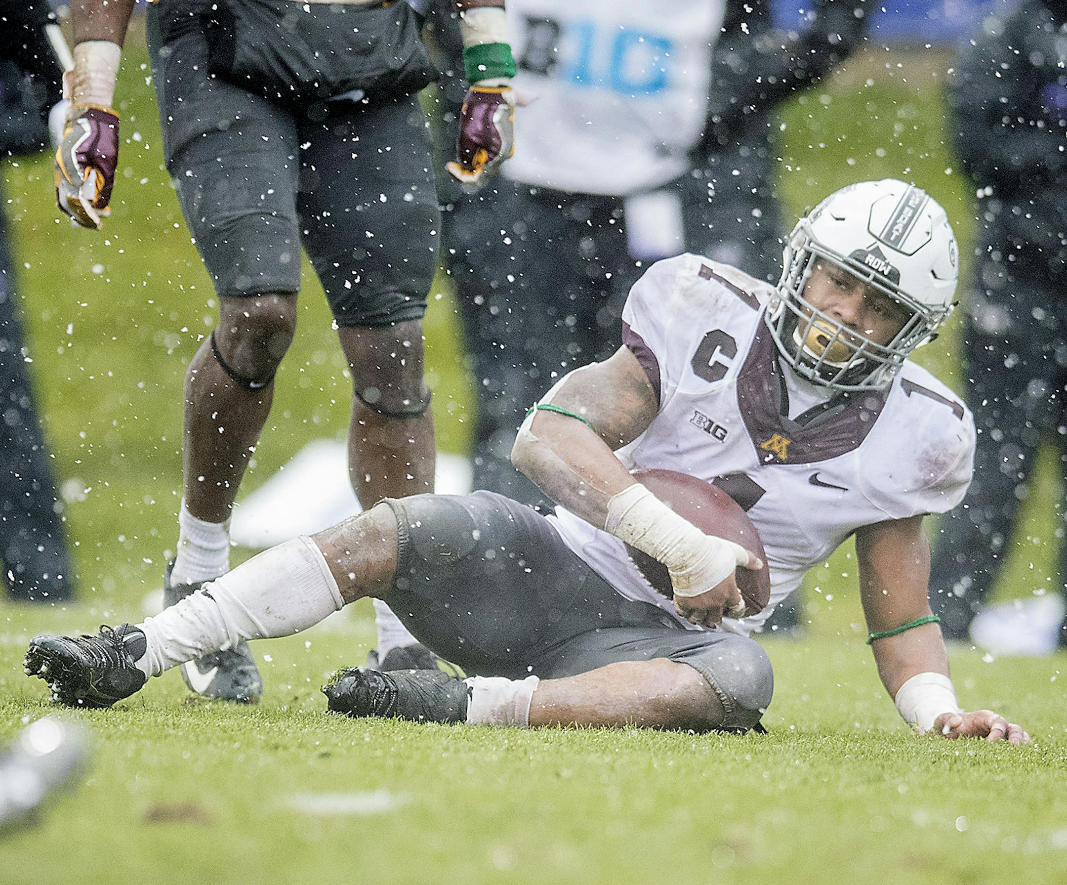 Rodney Smith recovered a ball he almost fumbled during the fourth quarter, but on five other occasions the Gophers coughed up the ball.