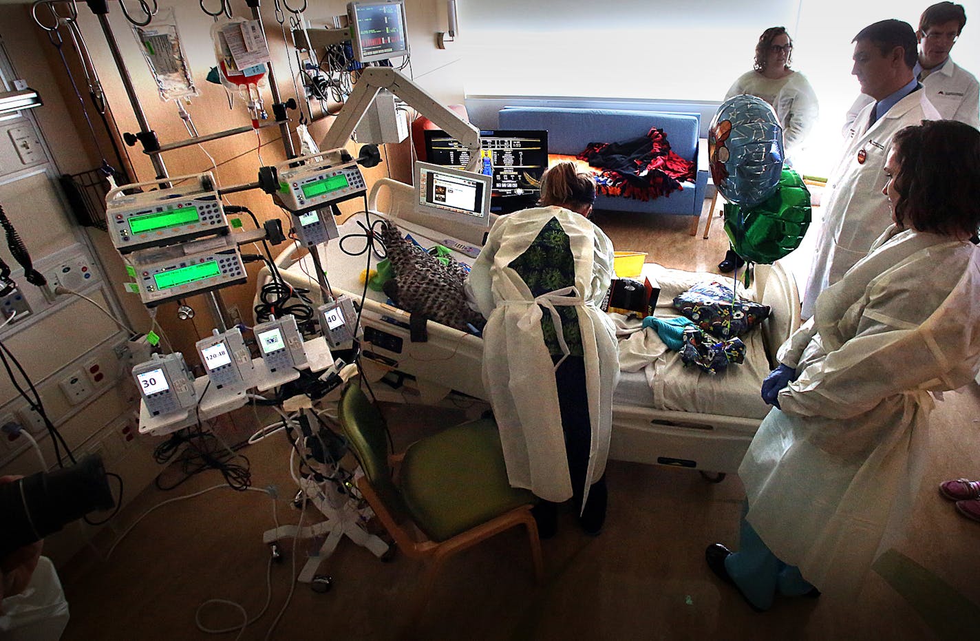 A child who was born with the HIV virus, received an experimental treatment in his hospital room at the University of Minnesota. It may look like he's simply getting fluids from an IV bag, but he's getting cord blood cells from a donor with a genetic resistance to HIV infection. Doctors hope that the blood cell transplant will cure the boy of HIV and a rare form of leukemia which he recently developed. Dr. John Wagner is a specialist in children&#x201a;&#xc4;&#xf4;s cancer who is leading the med