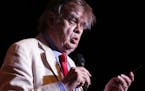 In this May 21, 2016 photo, Garrison Keillor appears during a live broadcast for "A Prairie Home Companion" at the State Theatre in Minneapolis. Keill
