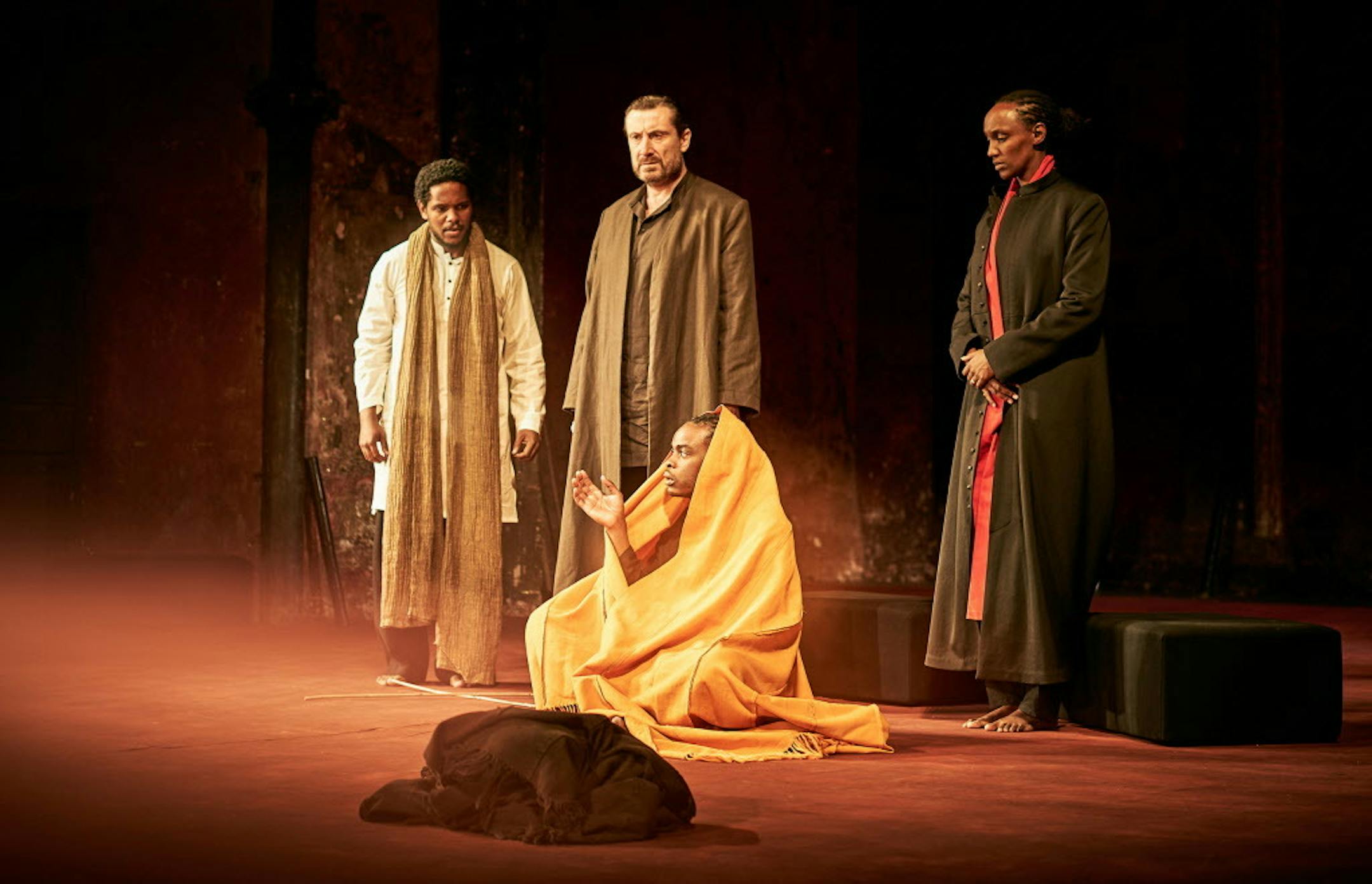 Jared McNeill, Sean O'Callaghan, Ery Nzaramba and Carole Karemera in "Battlefield."