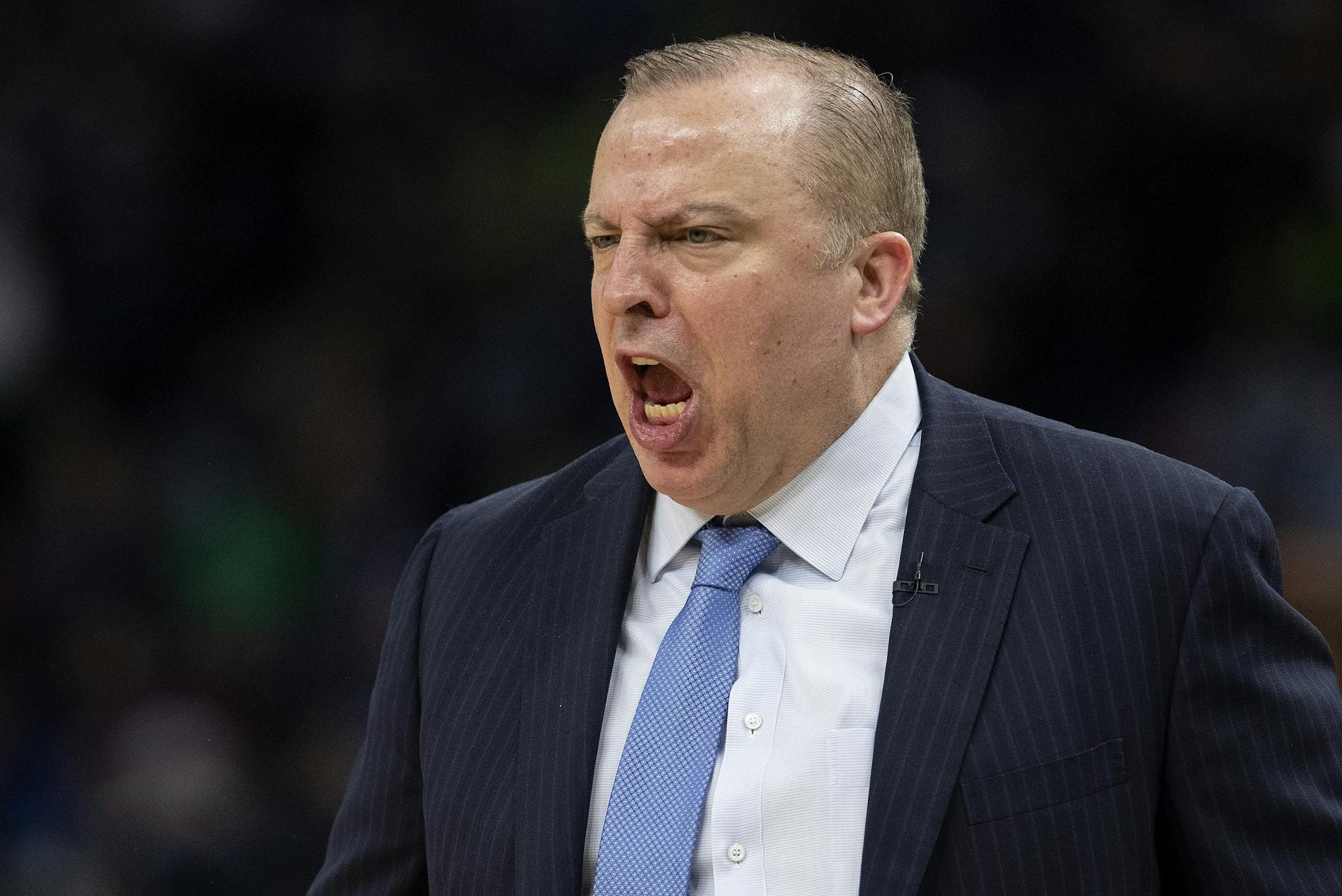 Minnesota Timberwolves head coach Tom Thibodeau in the third quarter.