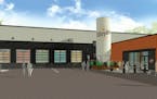 An architect's rendering of Utepils Brewery, a soon-to-be brewery and taproom in Minneapolis.