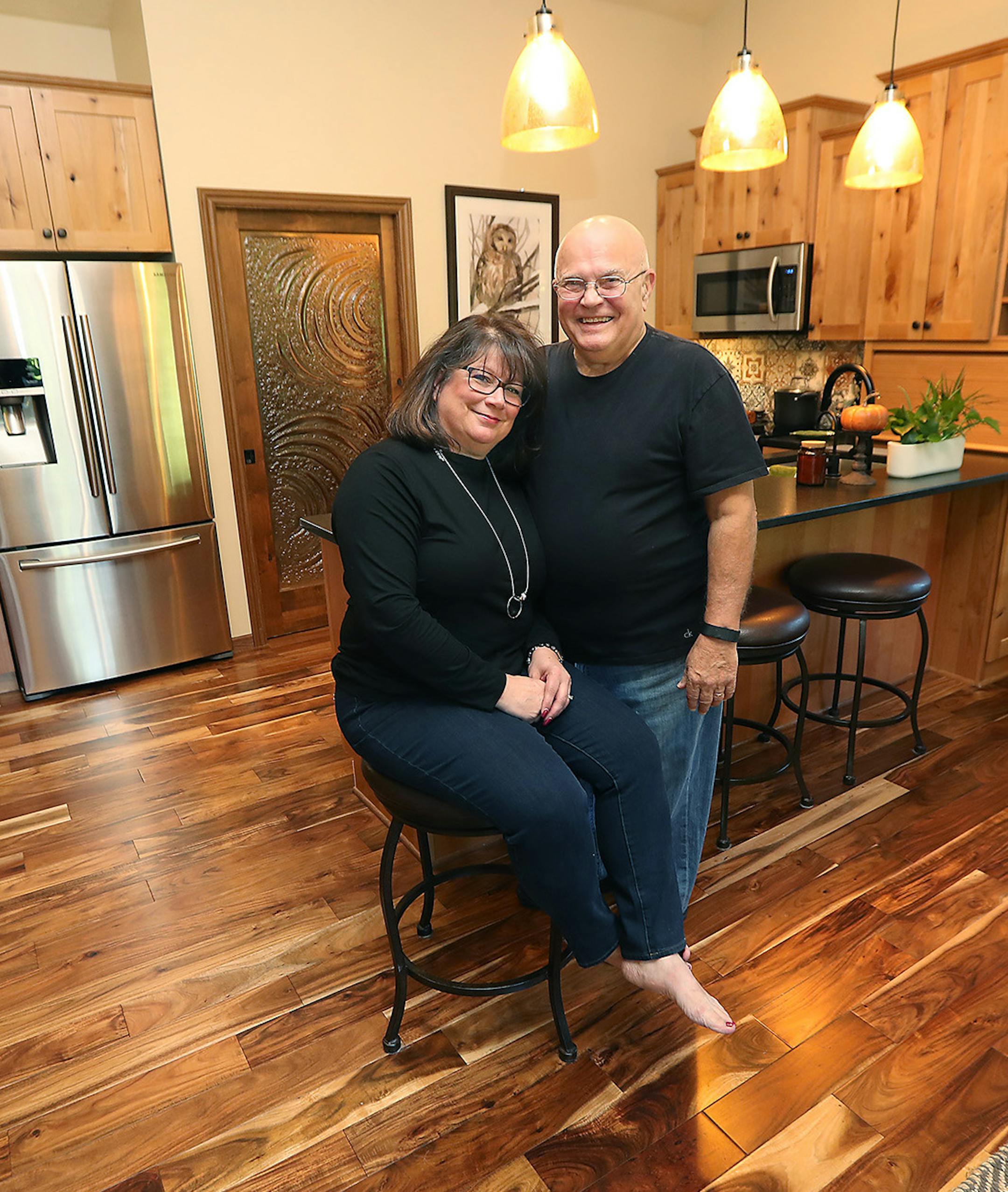 Bob Ayotte and his wife Cheryl Ayotte remodeled their home to create an apartment for the wife's mom, and reconfigured their own space in the process, rotating the kitchen to make room for a dumbwaiter up to the apartment. ] (ELIZABETH FLORES/STAR TRIBUNE) ELIZABETH FLORES &#x2022; eflores@startribune.com