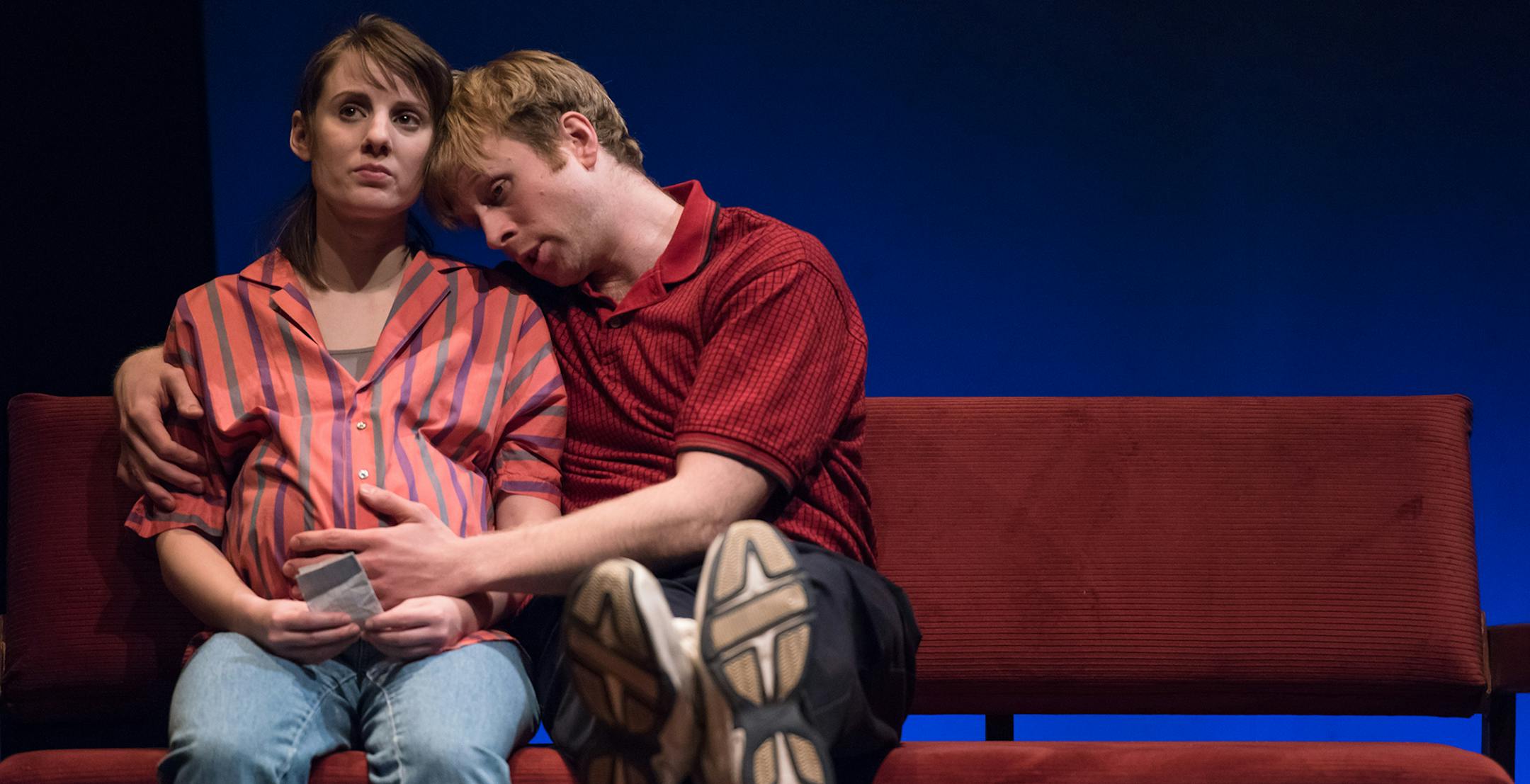 Mia (Anna Sundberg) and Toby (Sam Bardwell) in "For the Loyal" by Illusion Theater. Photo credit: Aaron Fenster