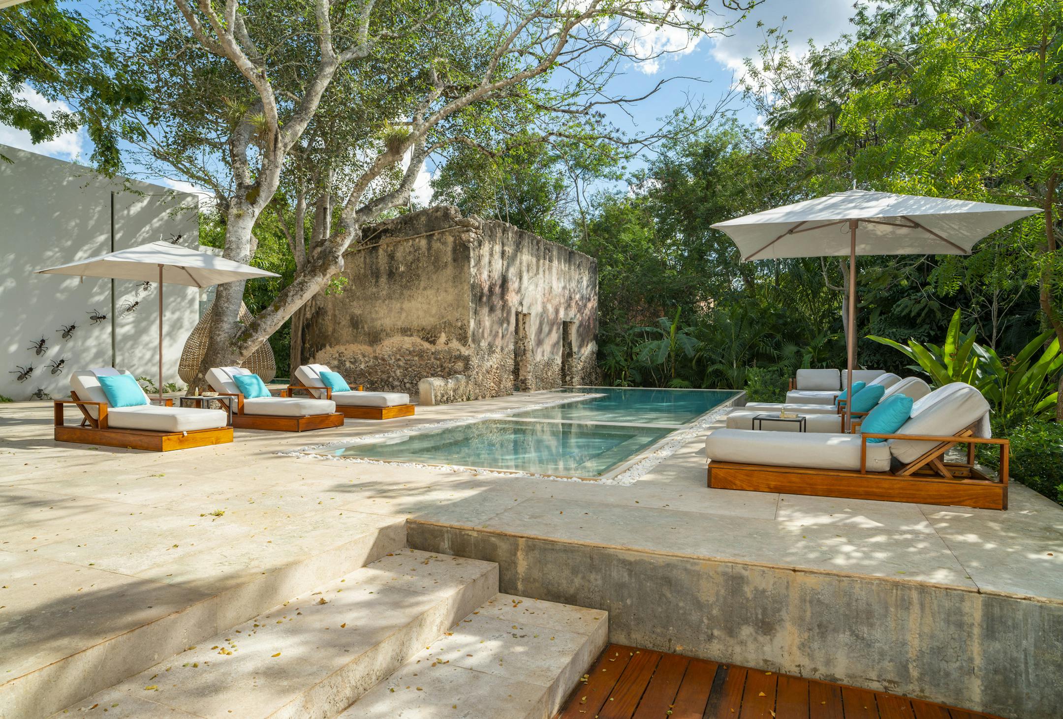 The Chable Resort and Spa, which has 38 modern casitas, each with its own pool and hammock, in Chochola, Mexico, Feb. 3, 2019. The capital of the Yucatán attracts creative types from around Mexico and across many borders, drawn by its Mayan and colonial heritage and, for some, its path to the future. (Adrian Wilson/The New York Times)