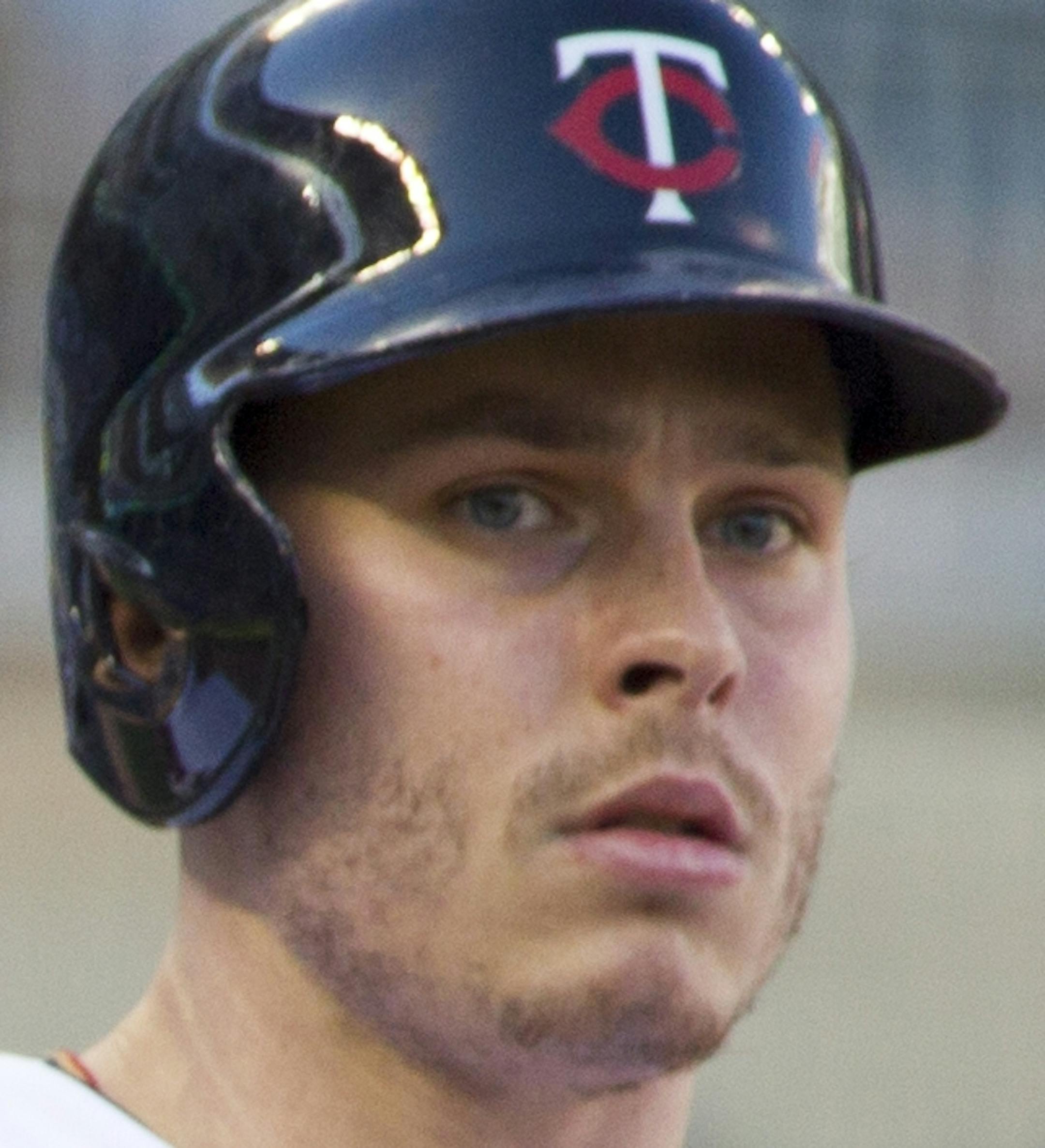 Minnesota Twins right fielder Max Kepler (26) plays against the Cleveland Indians during a baseball game, Sunday, Sept 11, 2016, in Minneapolis. (AP Photo/Paul Battaglia) ORG XMIT: MNPB10X