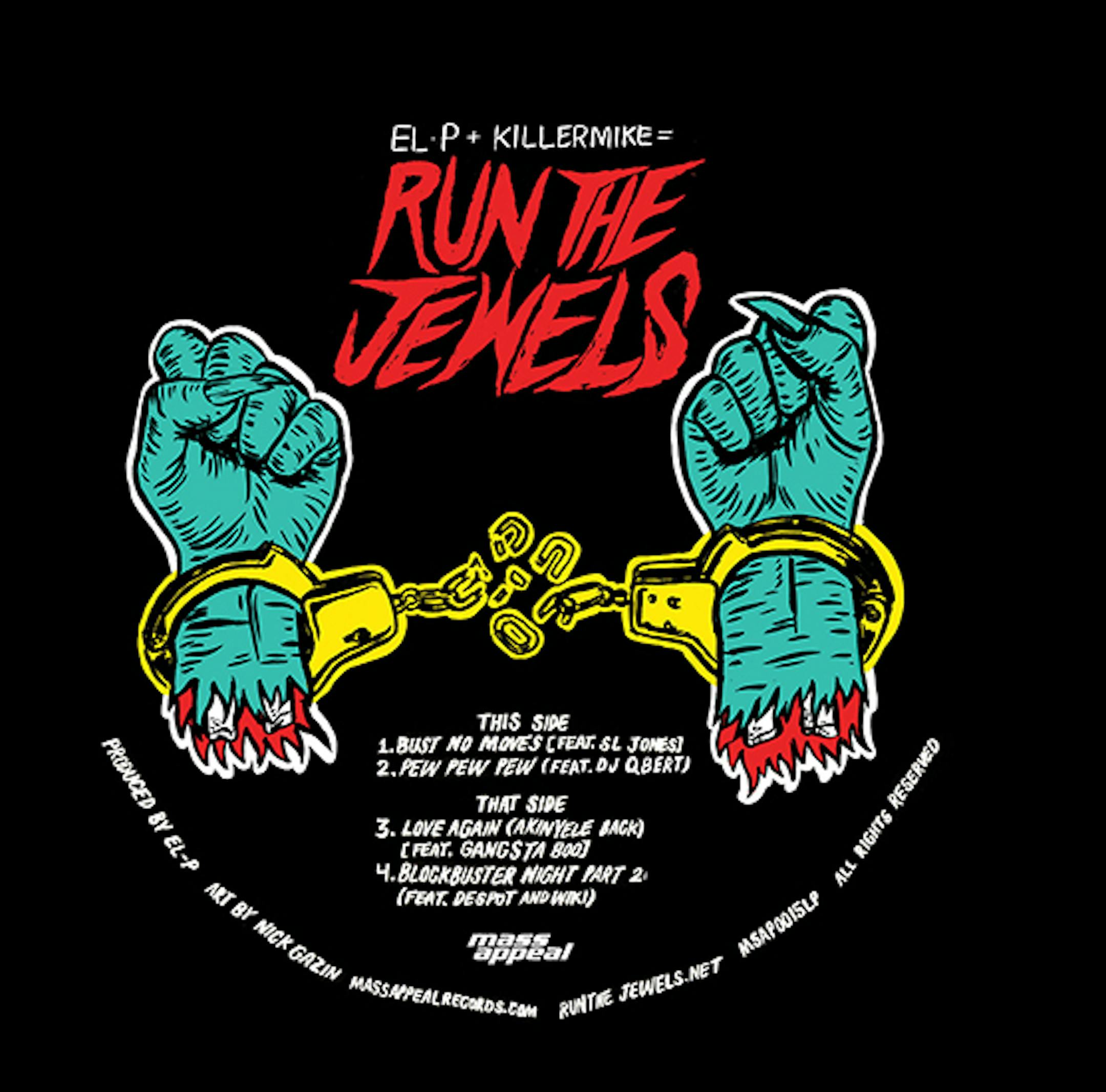 Run the Jewels, ìBust No Movesî 10-inch. Features four outtakes from the duoís two albums.