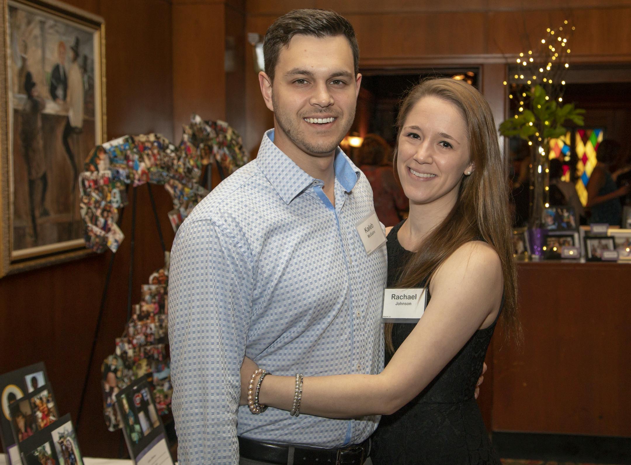 Kaleb McGuire and Rachael Johnson.