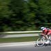 United States' Kelly Catlin pedals during the women's individual time trial cycling competition at the Pan Am Games in Milton, Ontario, Wednesday, Jul