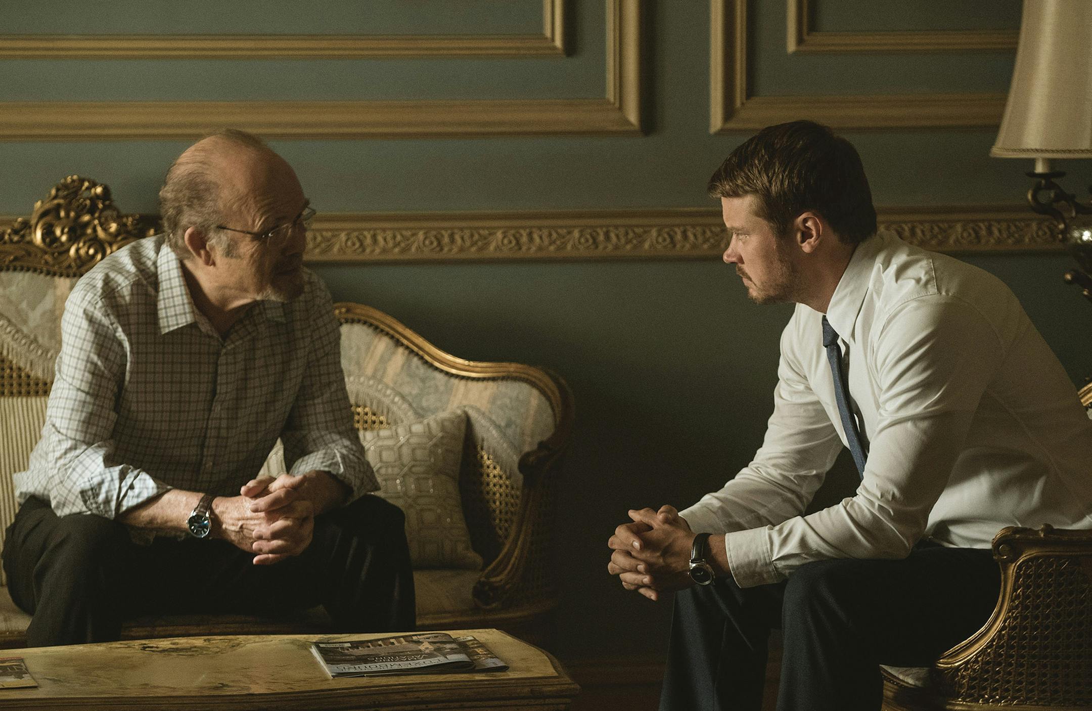 Kurtwood Smith and Michael Dorman in "Patriot."