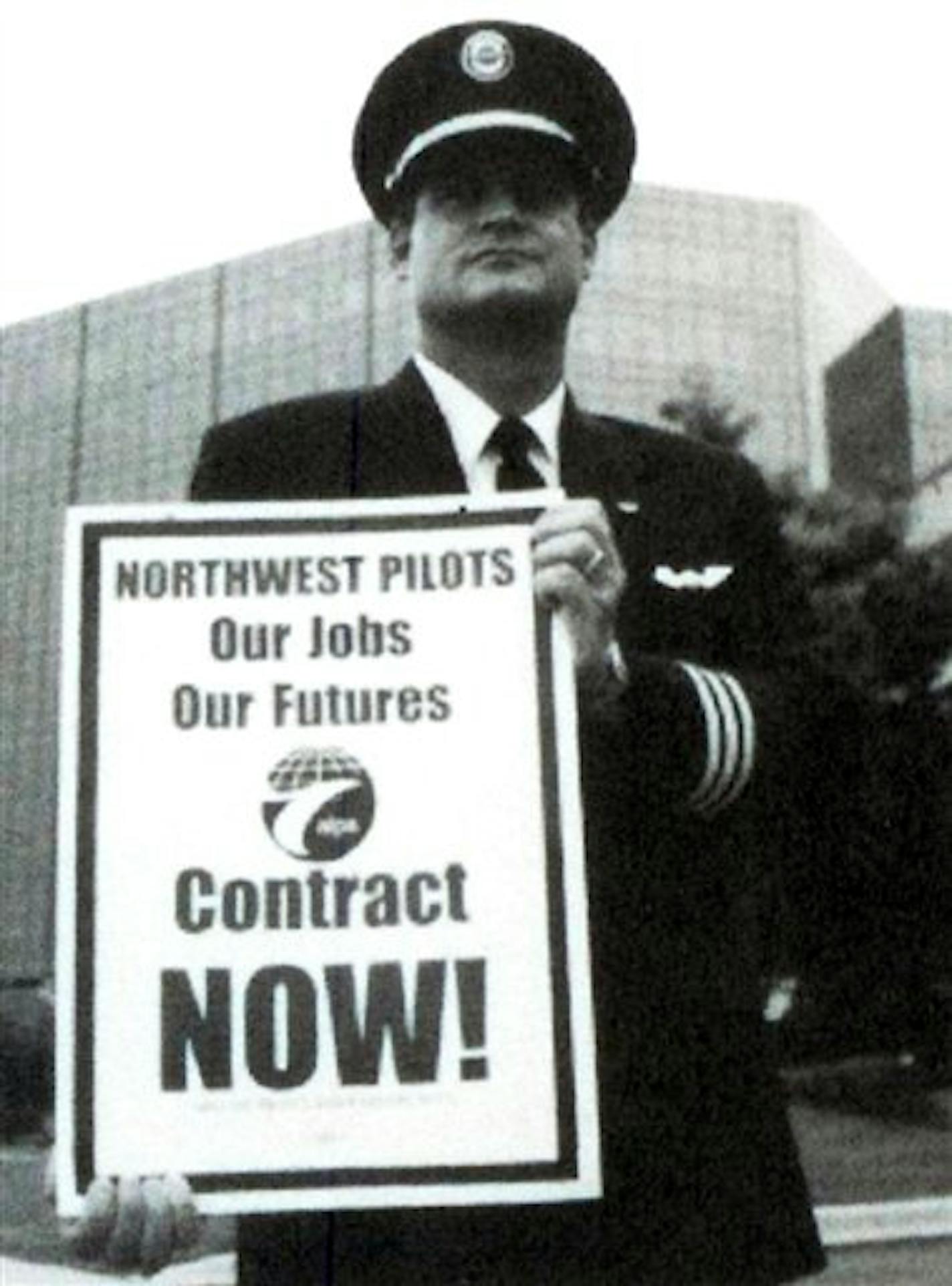 Cravaack on the picket line in former pilot career