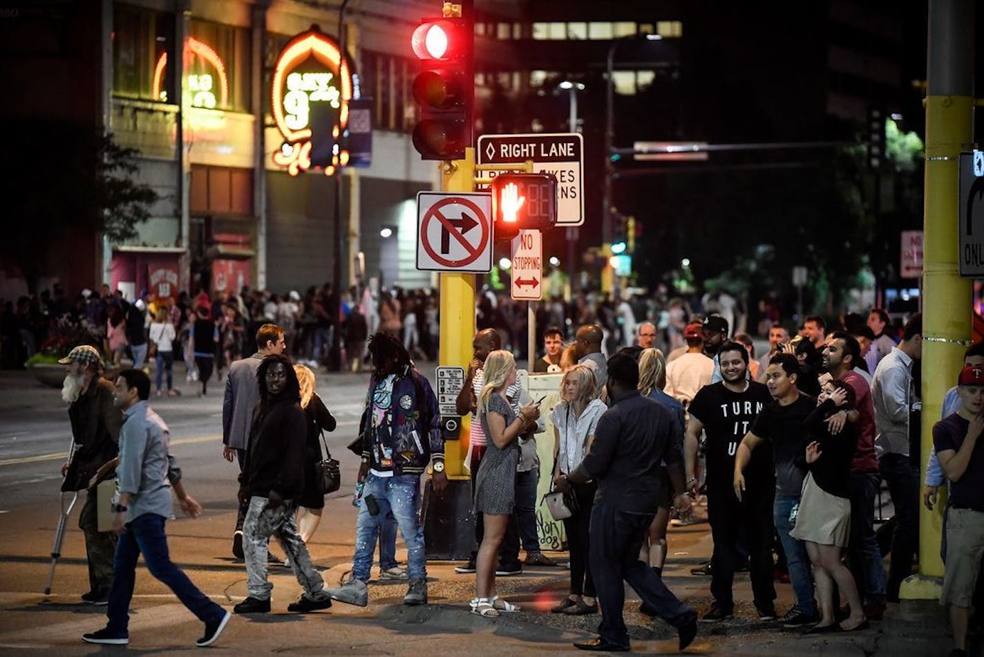 Hennepin Avenue is a popular destination for visitors during most weekends.