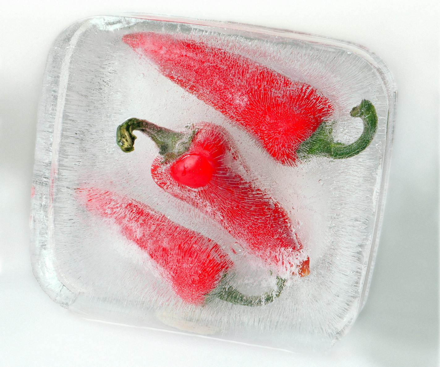 Peppers on ice.