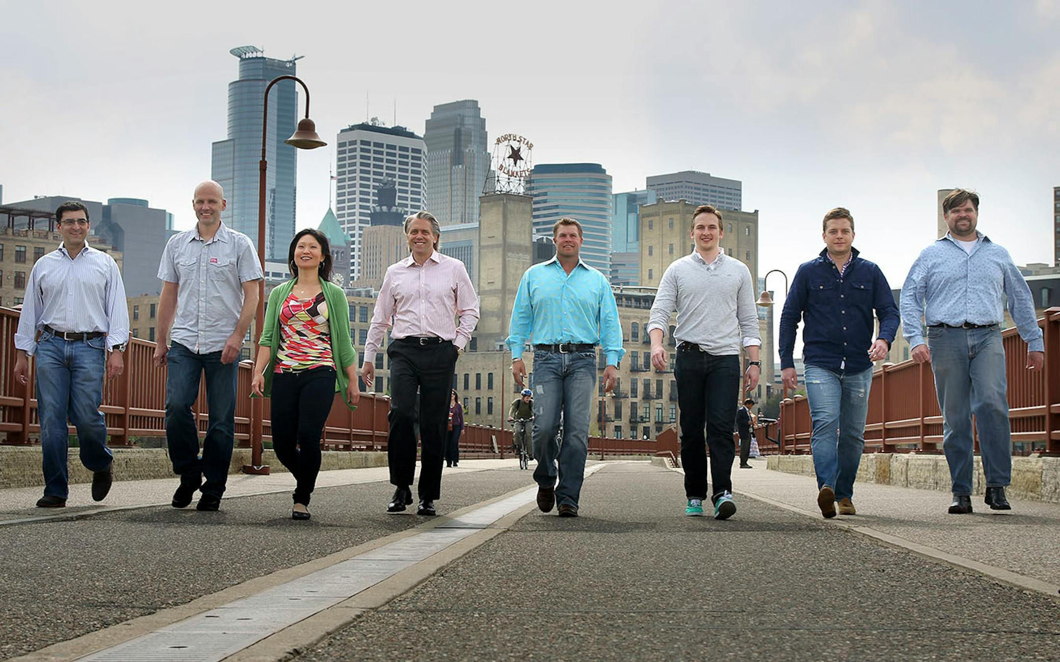 Eric Dayton was part of the Star Tribune taste 50 feature on new restaurant owners in 2012. New restaurant owners, 2012, from left, David Weinstein, Rye Deli, Conrad Leifur, Pizzeria Lola, Ann Kim, Pizzeria Lola, Craig Bentdahl, Mill Valley Kitchen, Dean Engelman, Wise Acre Eatery, Andrew Dayton Bachelor Farmer, Eric Dayton Bachelor Farmer and Scott Endres, Wise Acre Eatery.