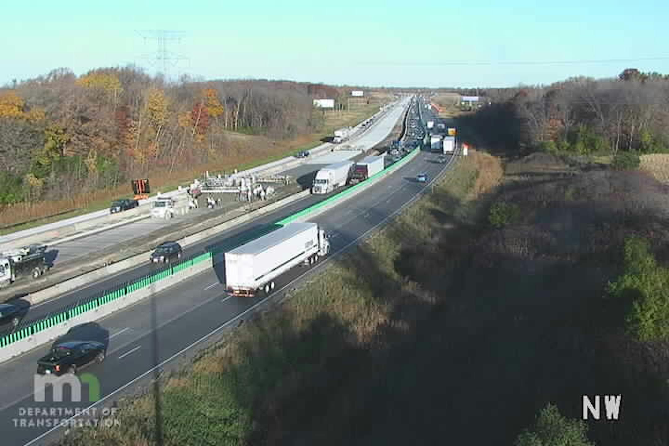 Motorists on eastbound I-94 through St. Michael, Rogers and Maple Grove will encounter lane reductions Sunday night to Monday morning.