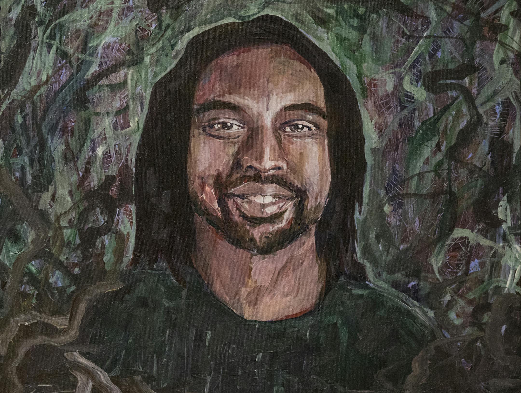"Philando Castile" painting by Mariah Pratt, 2017.