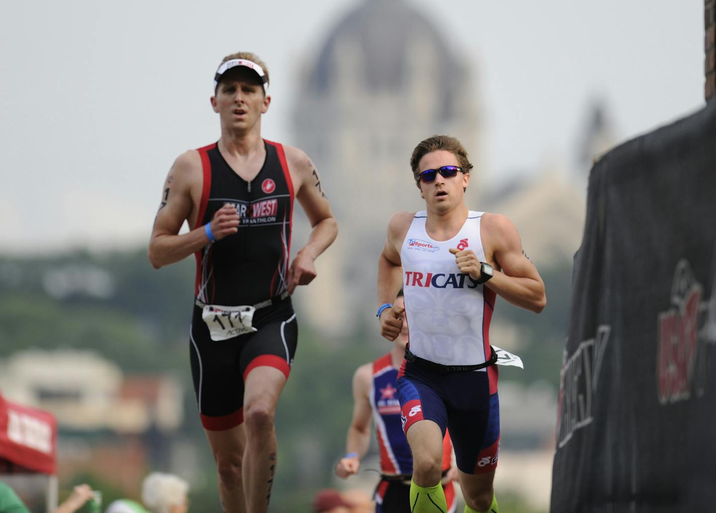 Matt Payne of Columbia Heights winning the 2014 U.S. Duathlon championship. Credit to/Mario Cantu/CIMAGES.