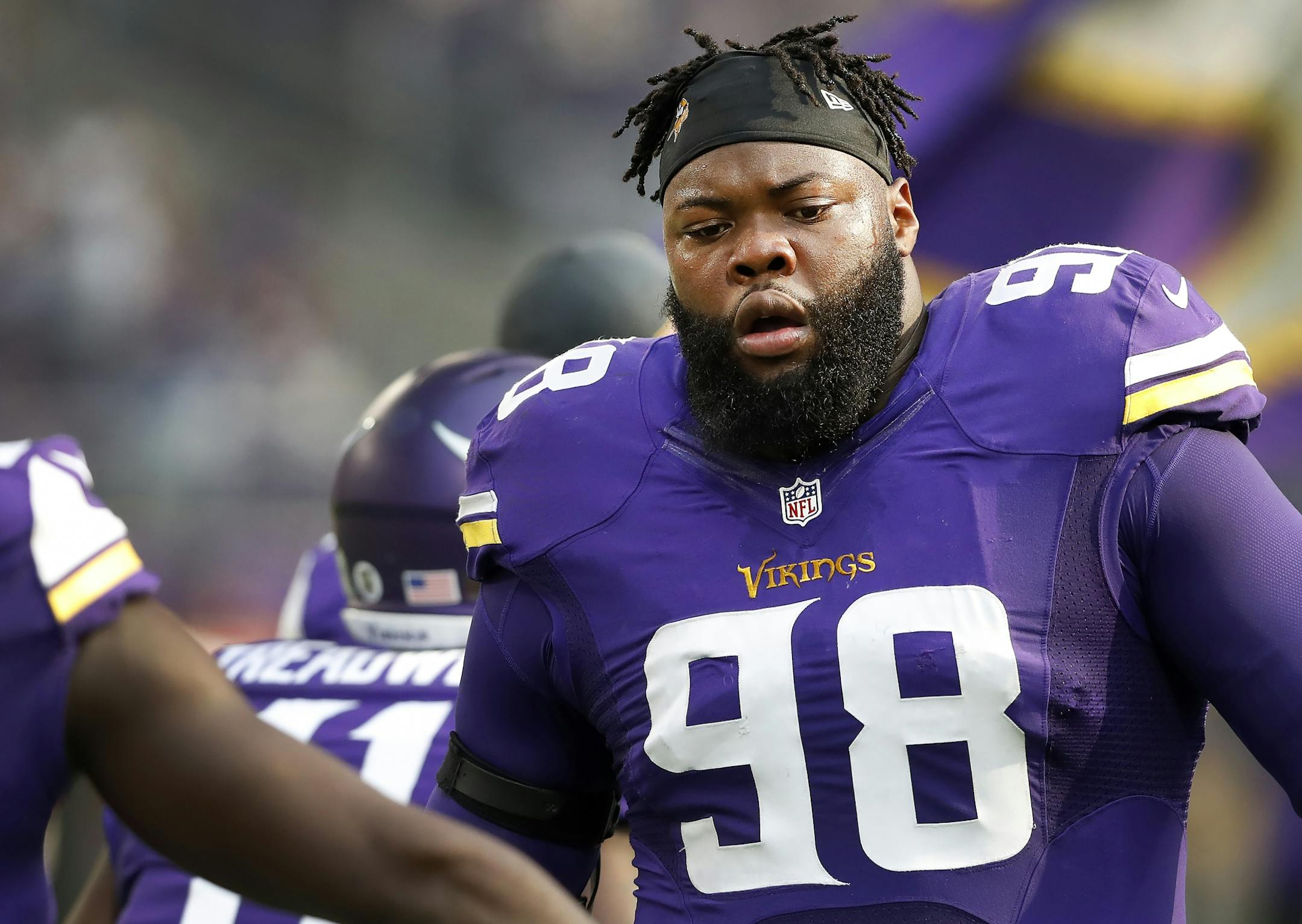 Minnesota Vikings defensive lineman Linval Joseph (98).
