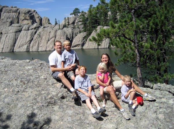 Brian and Angie Gustafson at South Dakota&#x201a;&#xc4;&#xf4;s Custer State Park with their children, from left, Zach, Wyatt, Keegan and Trey.