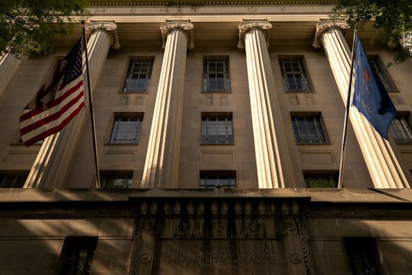 The Department of Justice (DOJ) building in Washington, D.C., on Tuesday, April 27, 2021. 
