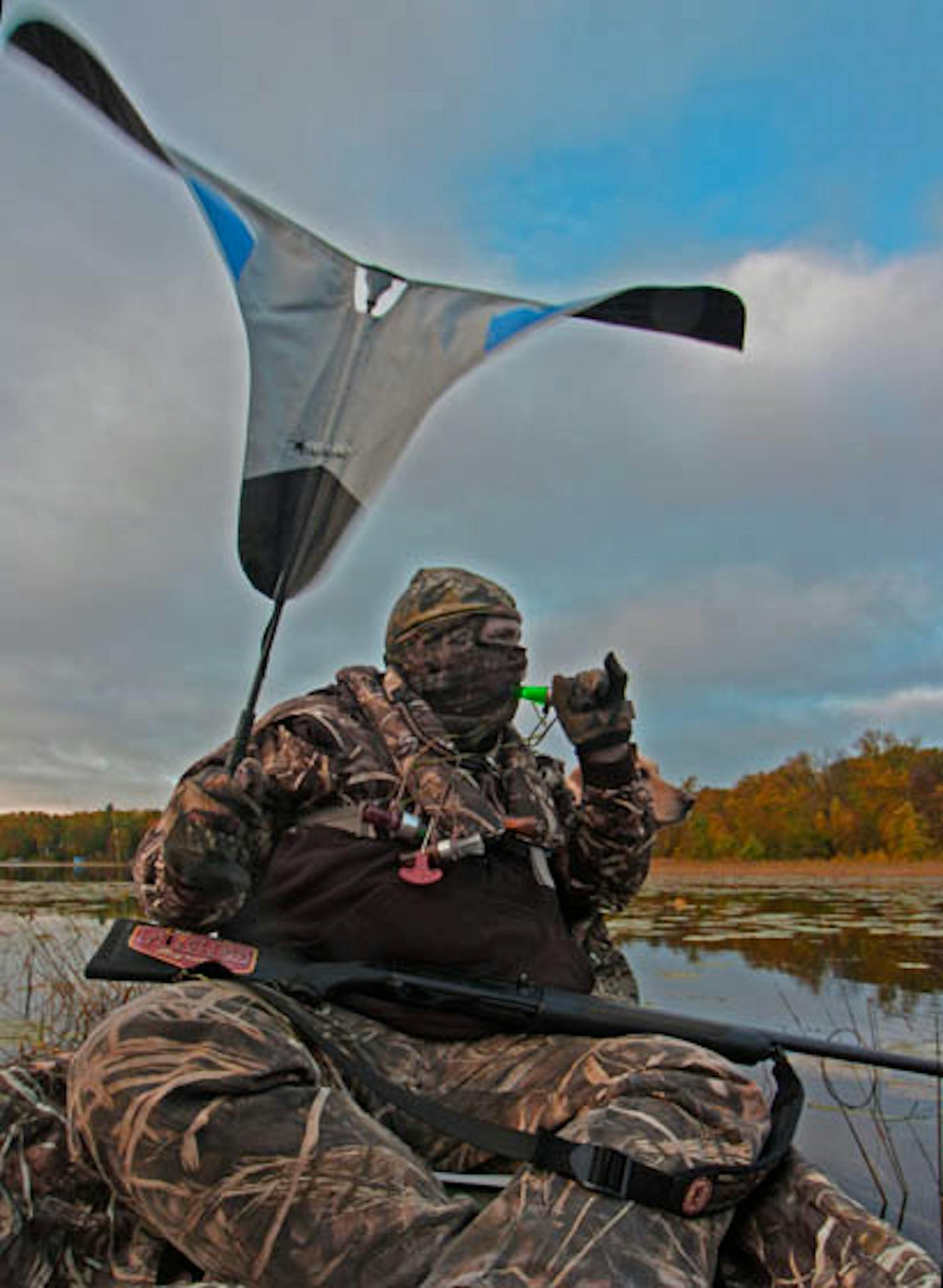 Using a duck flag works wonders for adding flash to a decoy spread