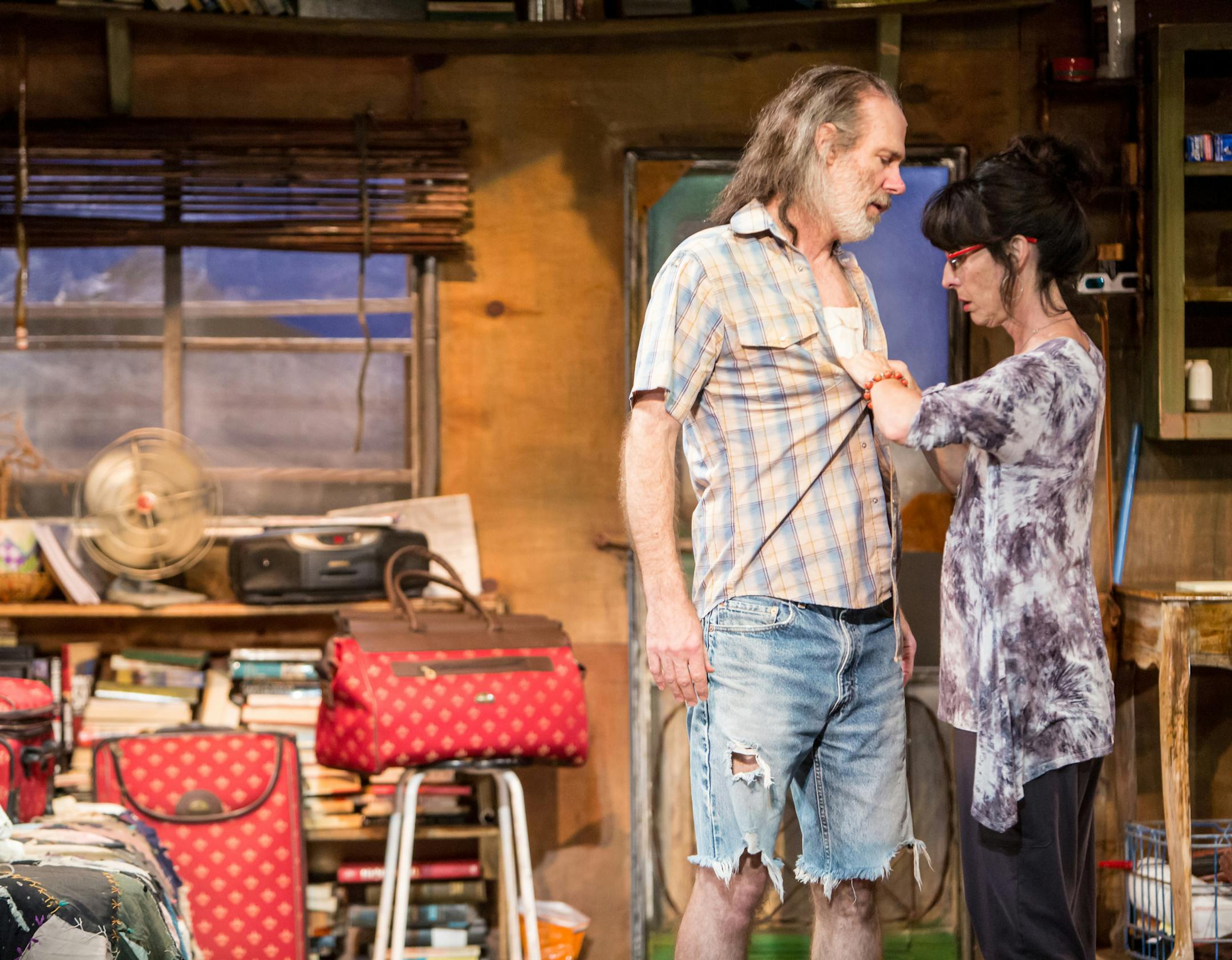 Terry Hempleman and Angela Timberman in "Annapurna" at the Jungle Theater.