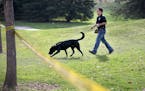 Investigators searched Indian Mounds Park Monday in St. Paul, where a man was shot to death Sunday night.
