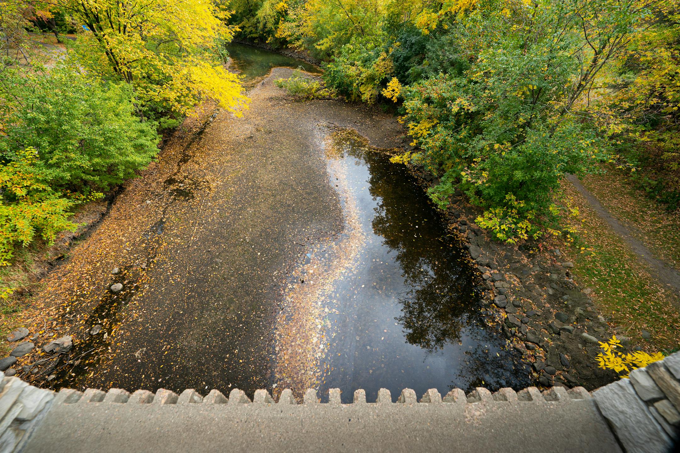 Small pools of Minnehaha Creek in Minneapolis.