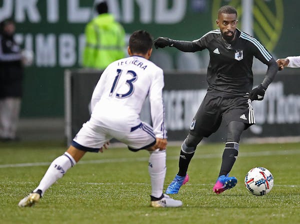 Minnesota United FC's Mo Saied played during a preseason game earlier this month in Portland, Ore.