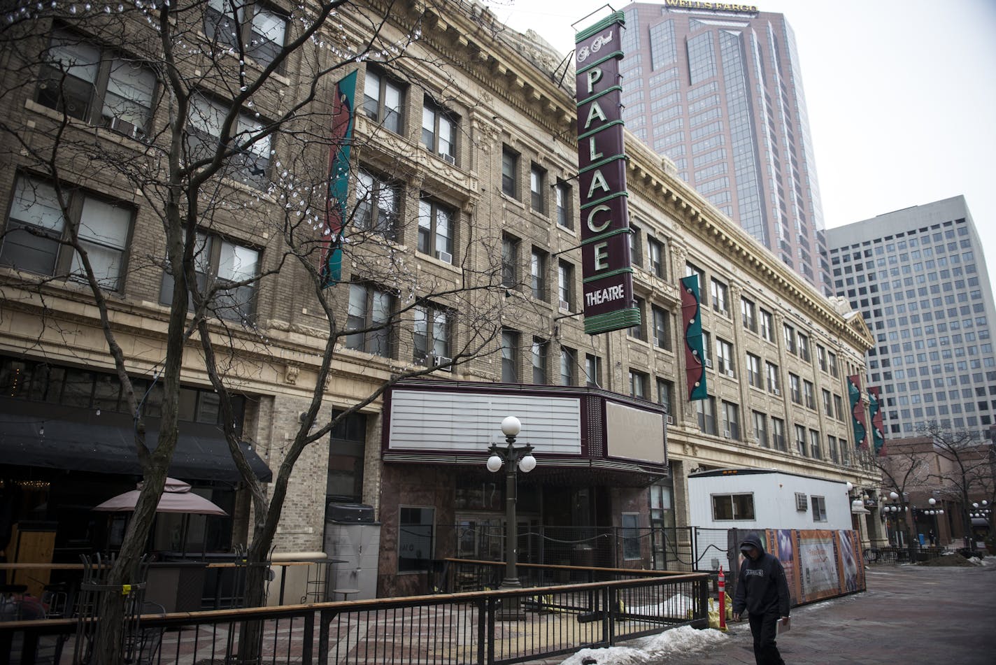 The exterior of the Palace Theatre. ] (AARON LAVINSKY/STAR TRIBUNE) aaron.lavinsky@startribune.com A first look at the $12 million renovations to the Palace Theatre in downtown St. Paul, which is on track to reopen by year's end to mark its 100th anniversary. Mayor Coleman is giving us an exclusive tour of the 3,000-capacity venue -- shuttered for 30 years -- which will be managed by First Avenue nightclub primarily as a concert venue when it reopens, likely to ignite new nightlife in the 651 an