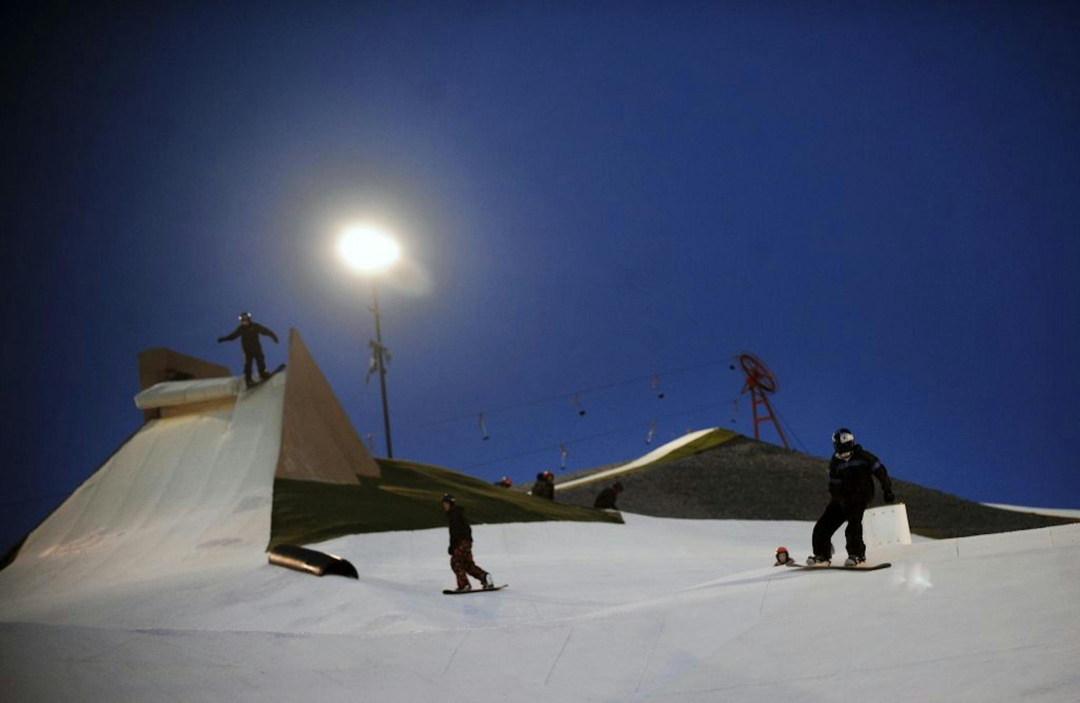 A Snowflex ski and snowboard slope was installed in Lynchburg, Va., in 2009. If one is installed at Hyland, Bloomington could have year-round skiing.