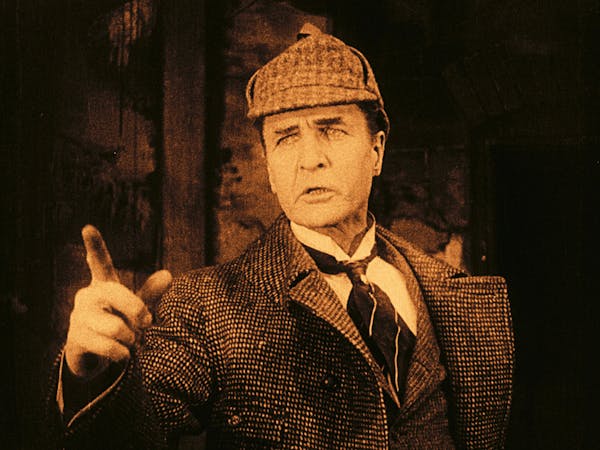William Gillette plays Sherlock Holmes in a 1916 silent film.