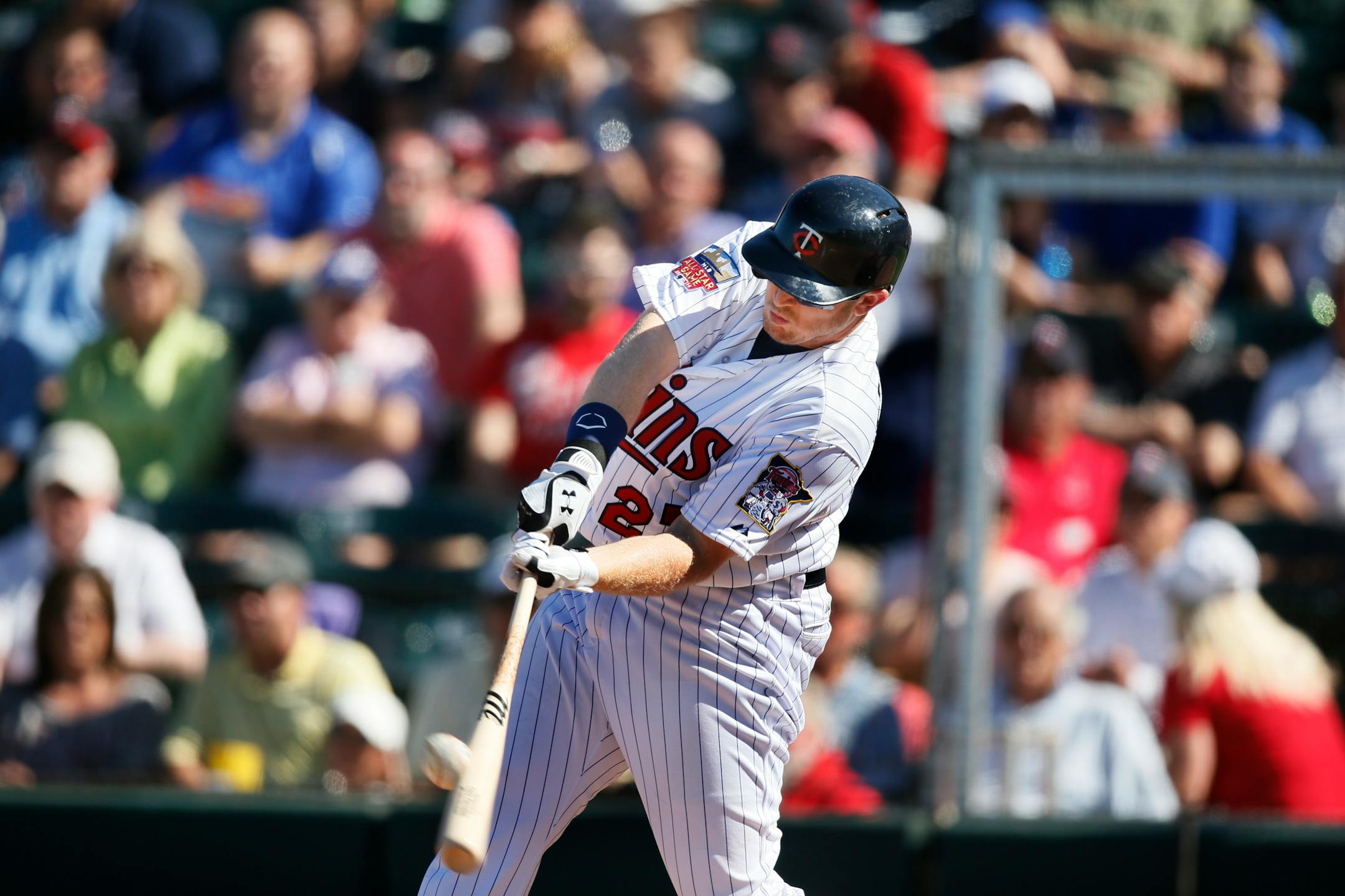 Chris Parmelee hit a three homer in the third inning. Minnesota Twins hosted the Boston Red Sox in game two of spring training games.