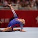 Grace McCallum competes in the floor exercise during the women's U.S. Olympic Gymnastics Trials Friday, June 25, 2021, in St. Louis. (AP Photo/Jeff Ro