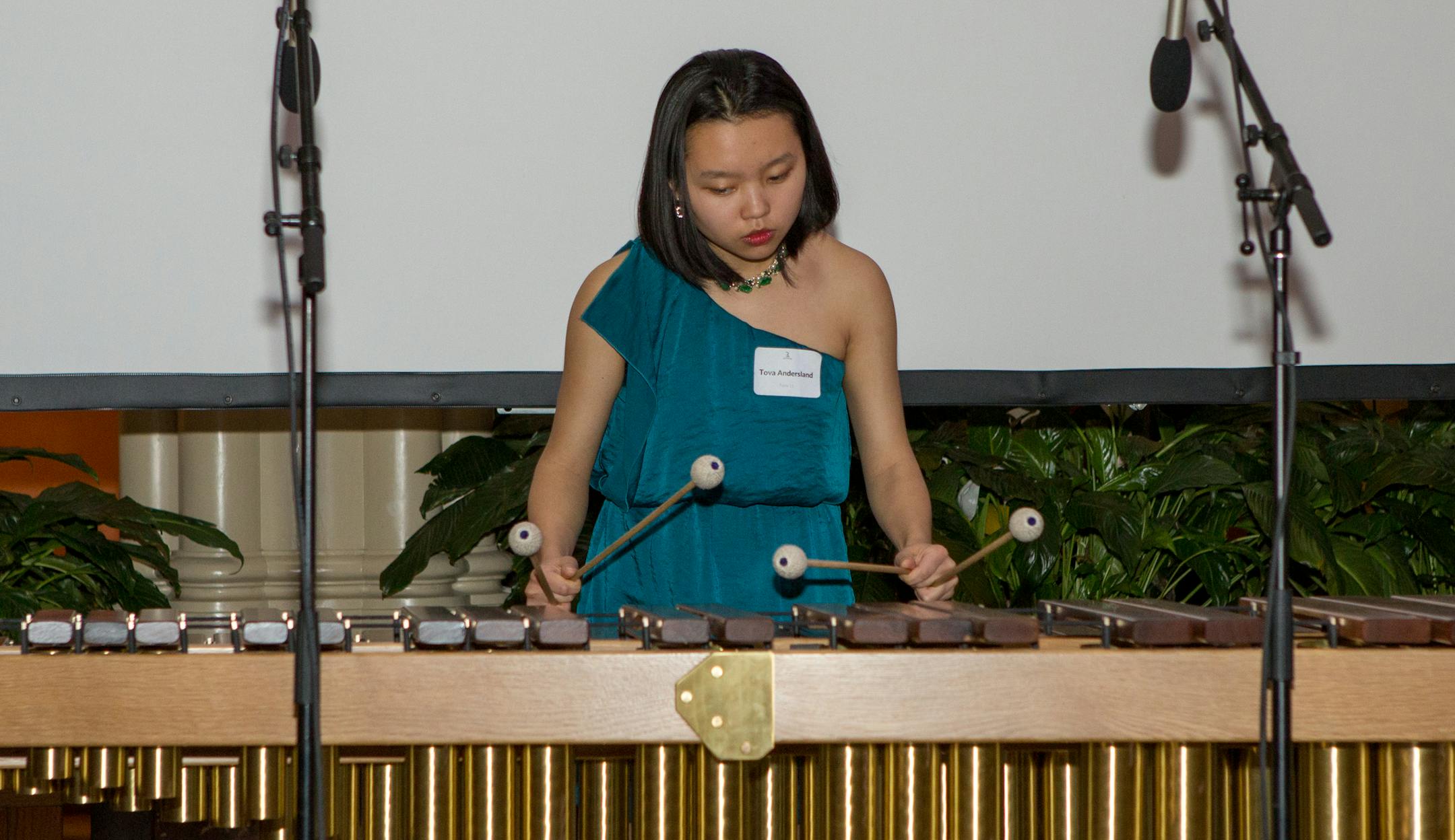 Tova Andersland practiced before the River City Rhythm spring gala.