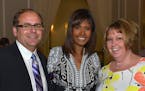 From left, Lupus Foundation on Minnesota President Tharan Leopold, Host Robyne Robinson, and Lupus Foundation Vice President Sara Otto.