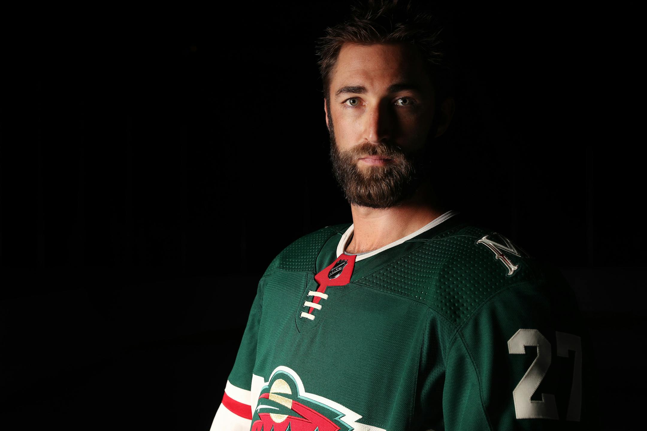 Minnesota Wild defenseman Kyle Quincey (27). ] ANTHONY SOUFFLE ï anthony.souffle@startribune.com Minnesota Wild players stood for portraits during media day Thursday, Sept. 14, 2017 at the Xcel Energy Center in St. Paul, Minn.