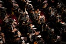 University of Minnesota students sit for the College of Liberal Arts’ graduation ceremony on Sunday in Minneapolis.