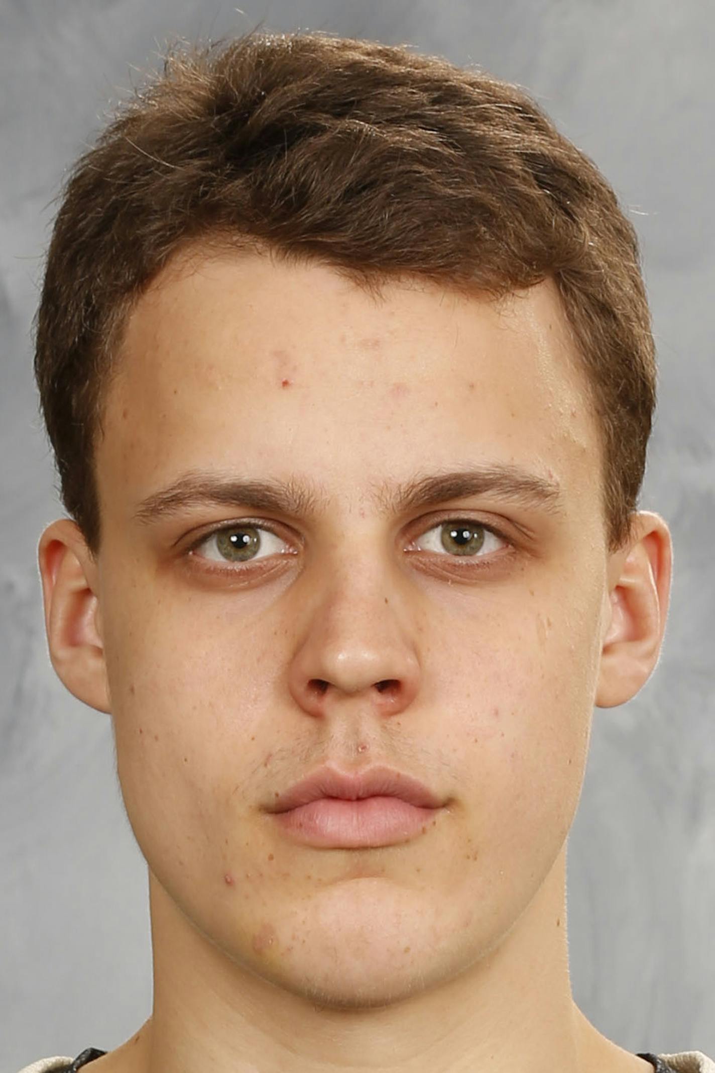 ST. PAUL, MN - SEPTEMBER 22: Joel Eriksson Ek #54 of the Minnesota Wild poses for his official headshot for the 2016-2017 season on September 22, 2016 at the Xcel Energy Center in St. Paul, Minnesota. (Andy King/NHLI via Getty Images) *** Local Caption *** Joel Eriksson Ek ORG XMIT: 670947917