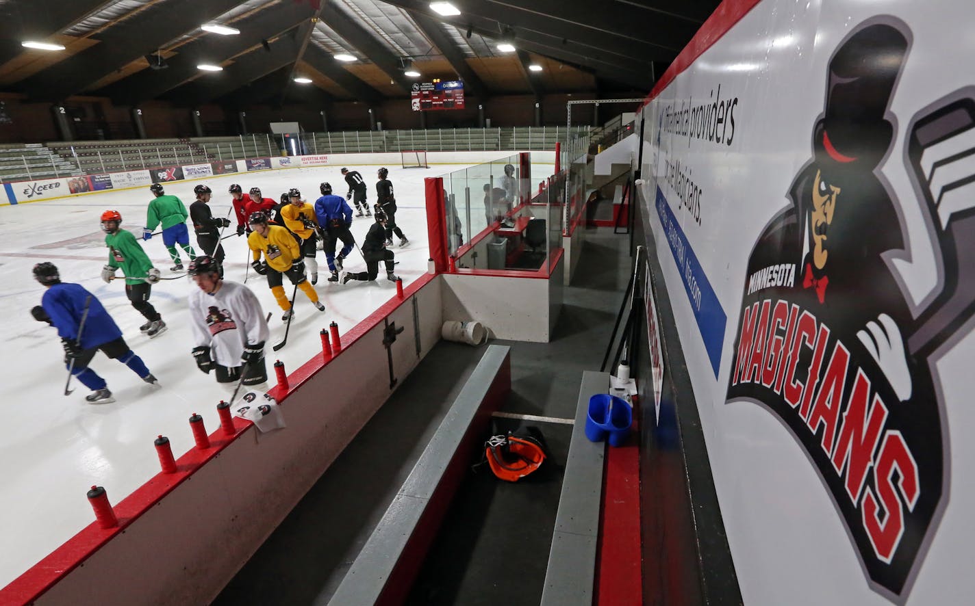 The Minnesota Magicians hockey team practiced at the Richfield Ice Arena on 12/26/13.] Bruce Bisping/Star Tribune bbisping@startribune.com