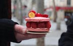 Sharyn Jackson’s culinary travels started in Paris, eating pastries like this with Patisserie 46’s John Kraus.