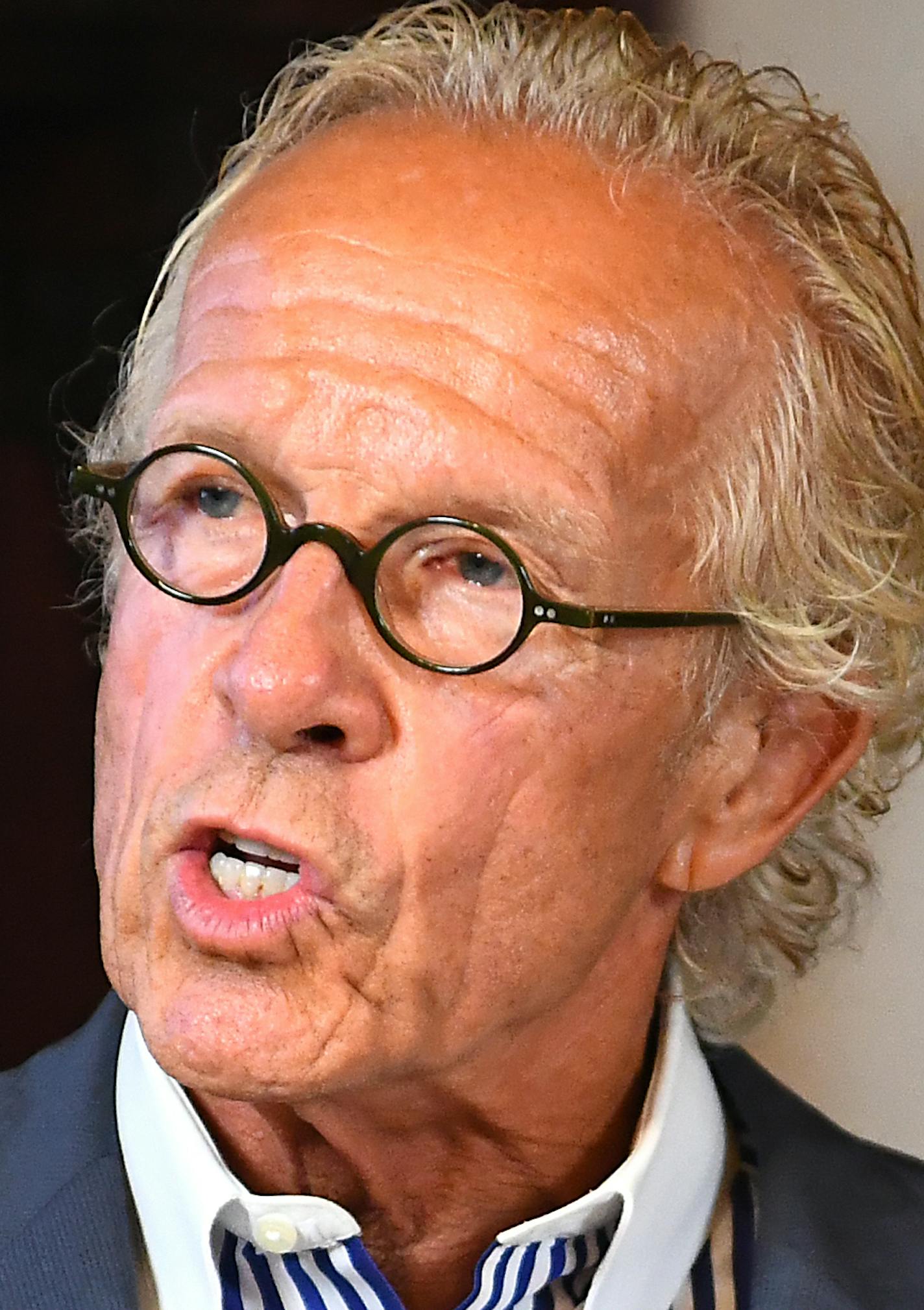 Attorney Jeff Anderson speaks during a news conference Wednesday, July 20, 2016, in St. Paul, Minn. Anderson, a prominent attorney for victims of clergy abuse, accused the Vatican of interfering in the investigation of a Minnesota archbishop during the news conference. (Aaron Lavinsky/Star Tribune via AP)