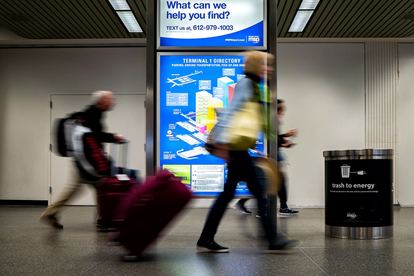 The baggage claim at the Minneapolis-St. Paul International Airport is in the midst of a multi-million dollar overhaul. Passengers collect their bags from small and dimly lit baggage carousels which will be replaced by a brighter larger baccage area. ] GLEN STUBBE &#x2022; glen.stubbe@startribune.com Monday, March 9, 2020 The baggage claim at the Minneapolis-St. Paul International Airport is undergoing a multi-million dollar overhaul. What's Happening at this time: Reporter name: Janet Moore. Re