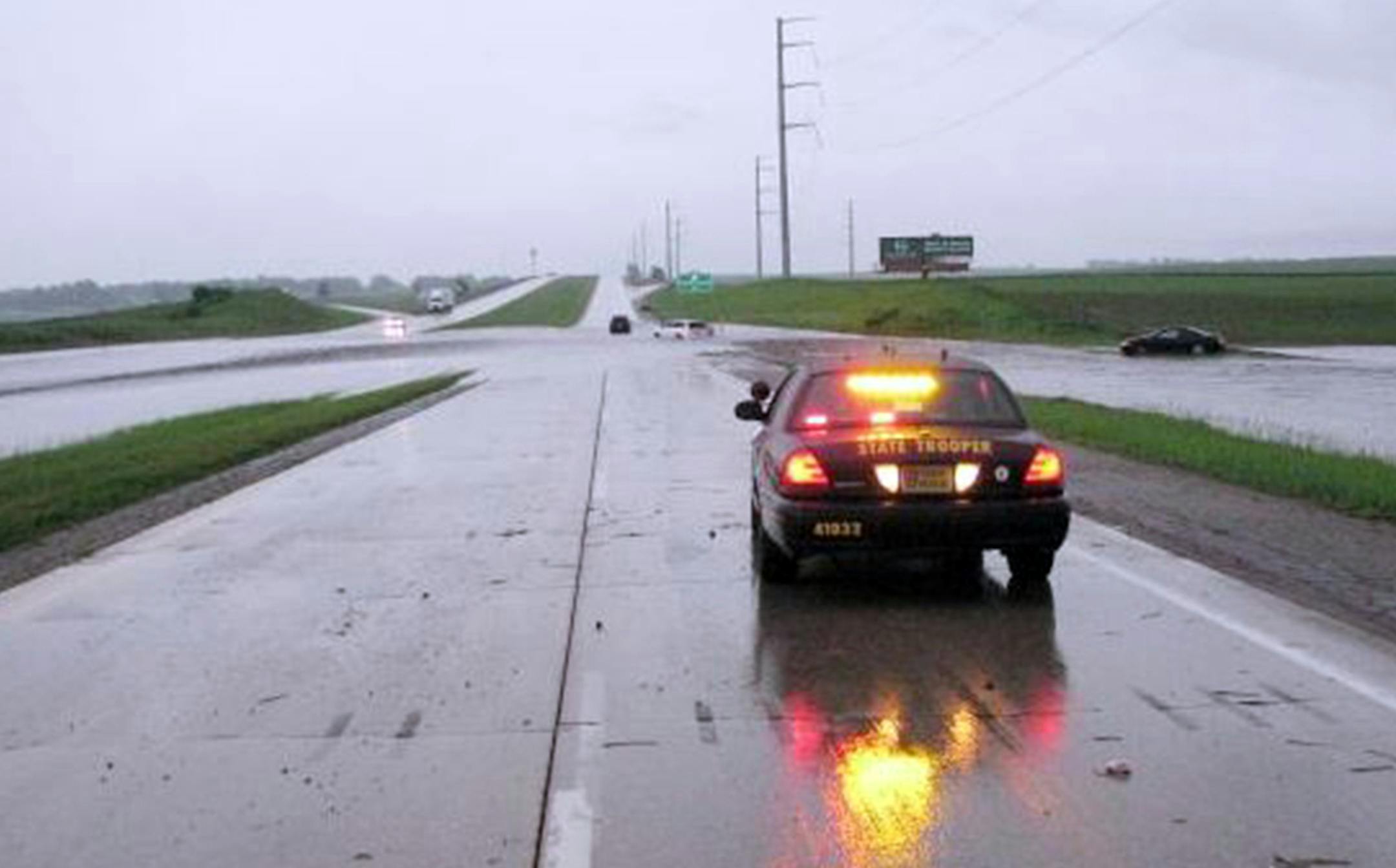 High water made its way over many a stretch of highway in southwestern Minnesota. Authorities say it can be deadly to drive through standing water after heavy rainfall.