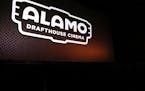 Alamo Drafthouse Cinema projected its logo onto one of the screens during a media tour July 17.